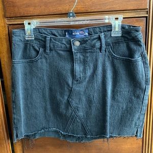 hollister black mini skirt